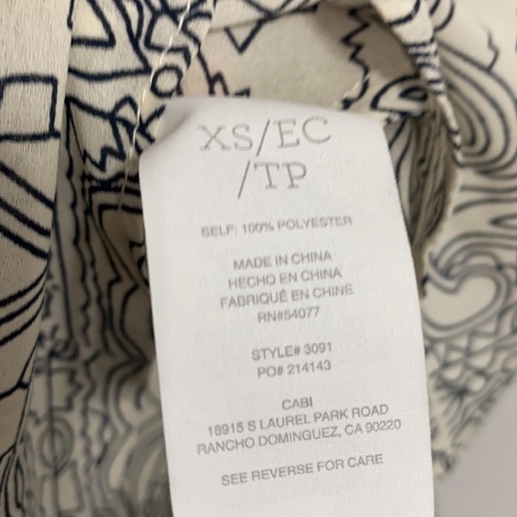 Cabi 3091 Scrollwork Top Size Xsmall - Picture 8 of 8